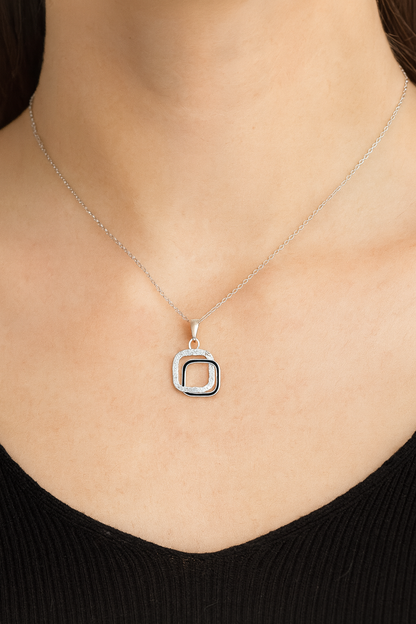 Twin Square Necklace
