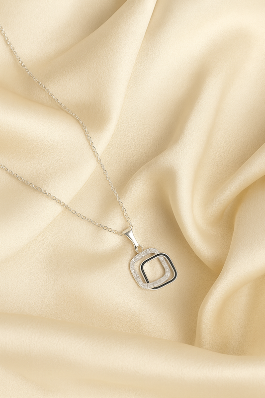 Twin Square Necklace