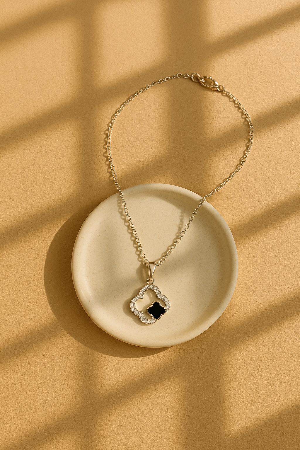 Two-Tone Clover Necklace