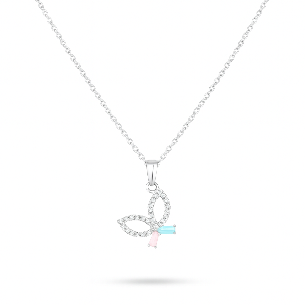 Rosy Mint Flutter Necklace