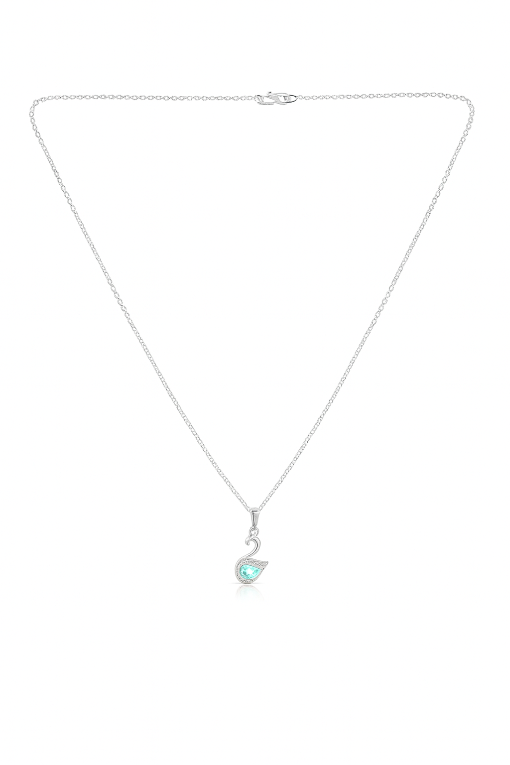 Aqua Swan Necklace
