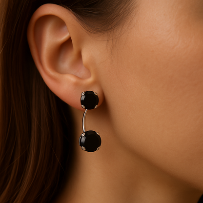 Two-Tier Drop Earrings