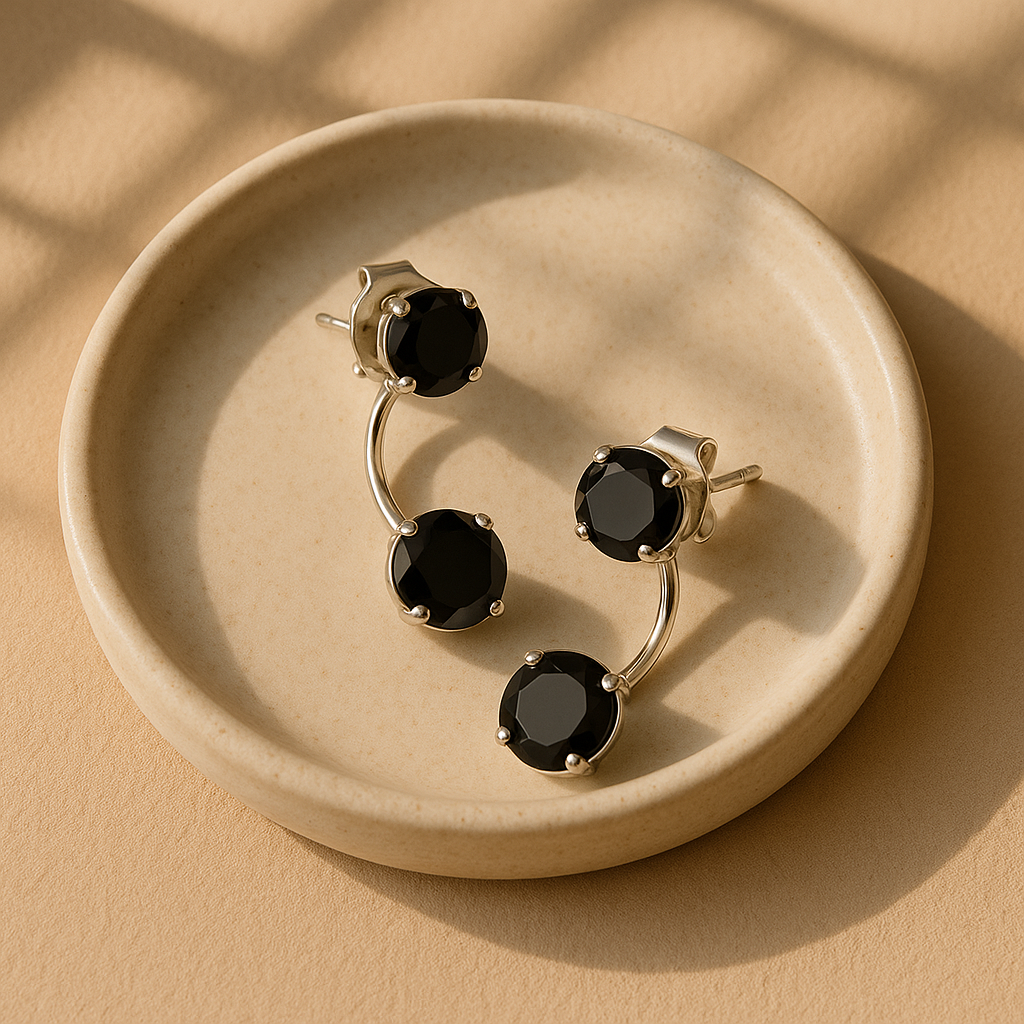 Two-Tier Drop Earrings