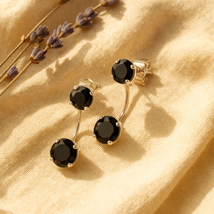 Two-Tier Drop Earrings