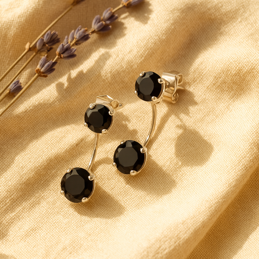 Two-Tier Drop Earrings