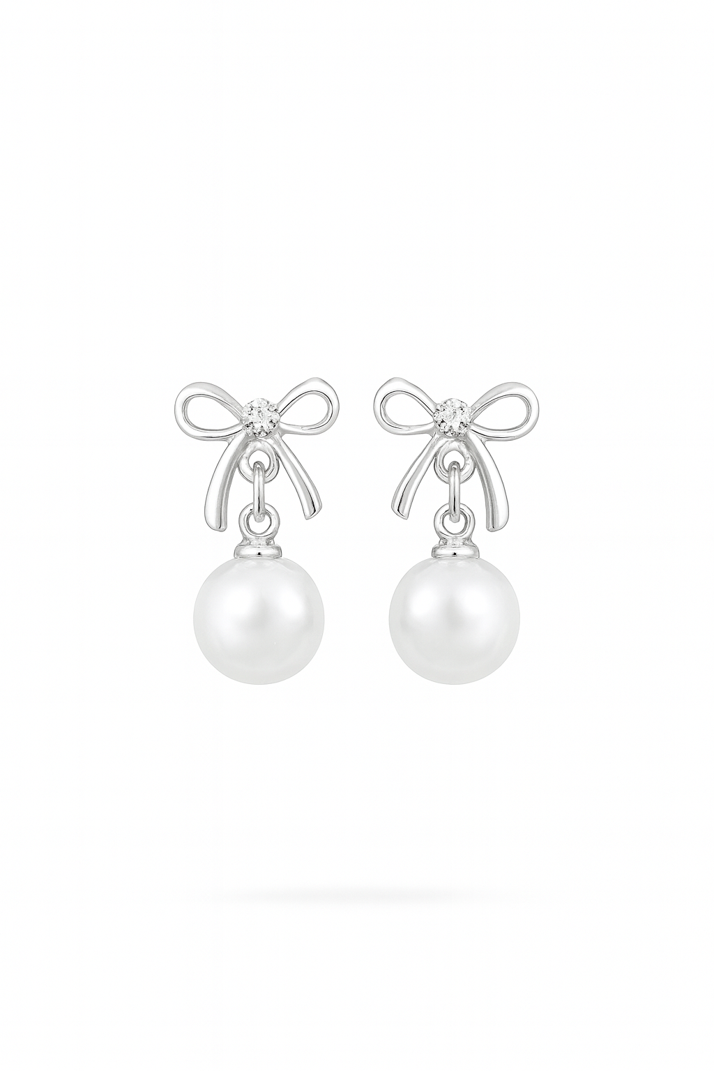 Classic Pearl Bow Earrings