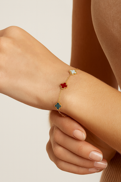Multicolor Clover Bracelet