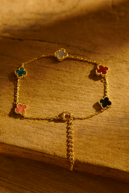 Multicolor Clover Bracelet