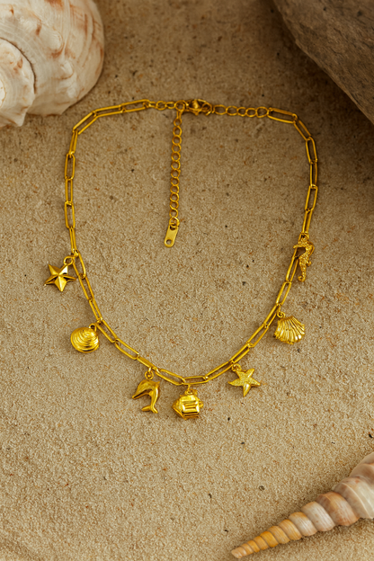 Aqua Charms Necklace