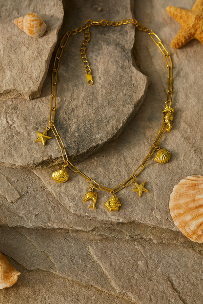 Aqua Charms Necklace