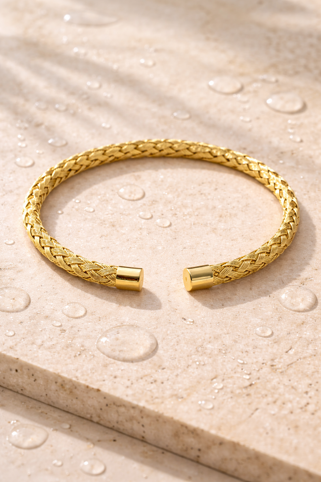 Royal Weave Gold Cuff Bracelet