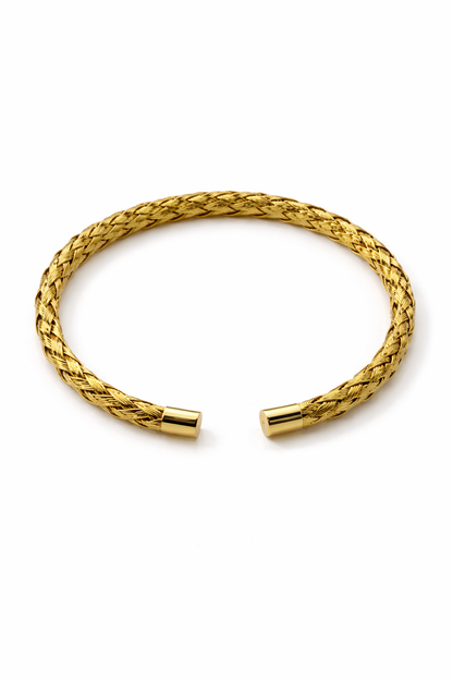 Royal Weave Gold Cuff Bracelet