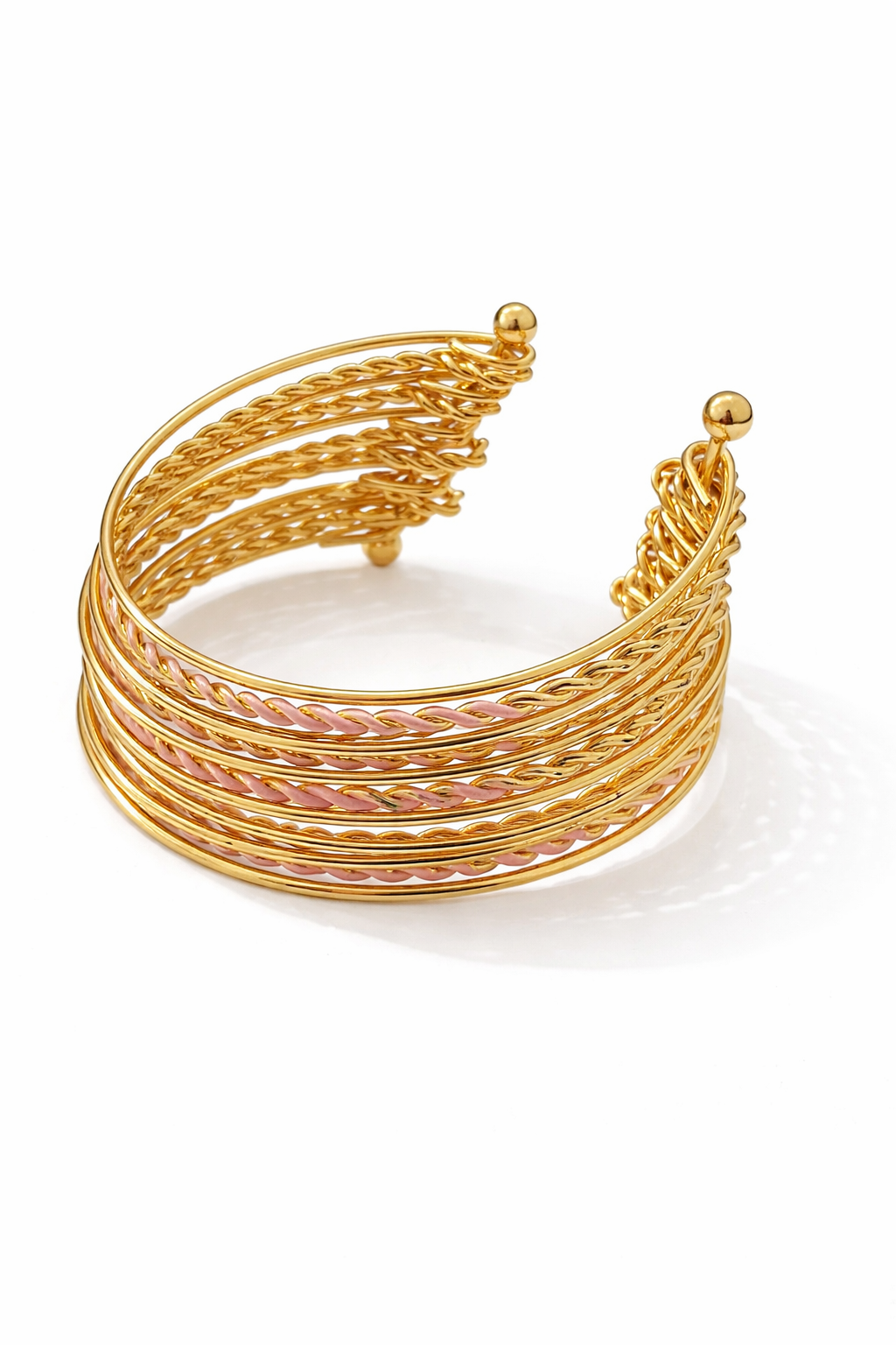 Blush Twist Layered Bracelet
