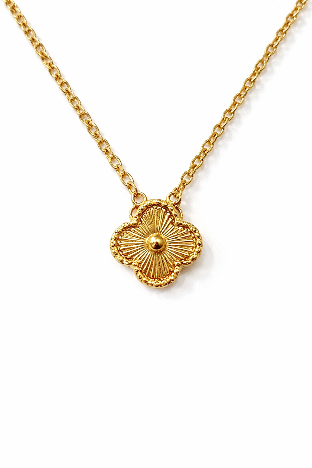 Golden Clover Charm Necklace