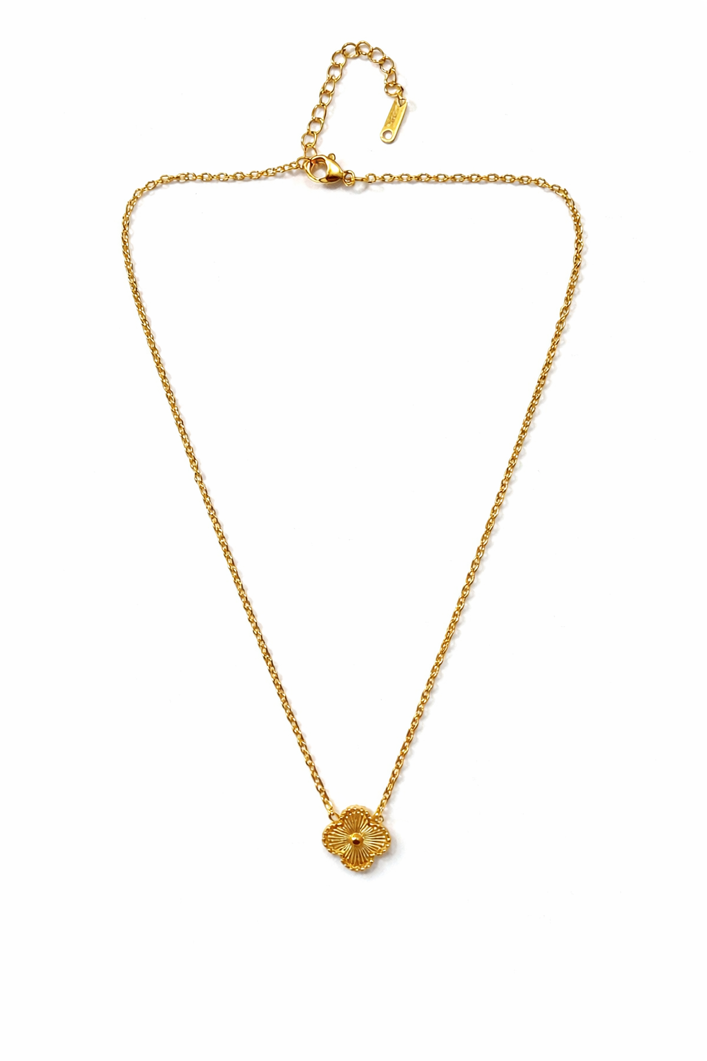 Golden Clover Charm Necklace