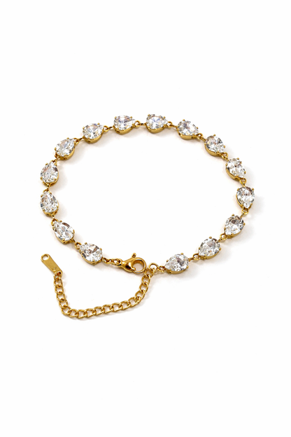 Crystal Teardrop Tennis Bracelet