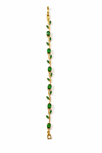 Emerald Tulip Vine Bracelet