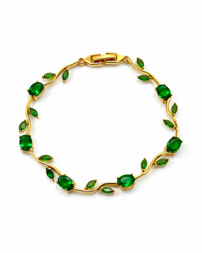 Emerald Tulip Vine Bracelet