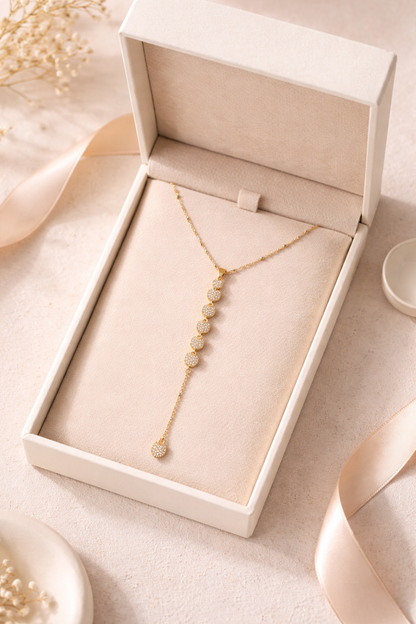 Dazzling Heart Drop Necklace