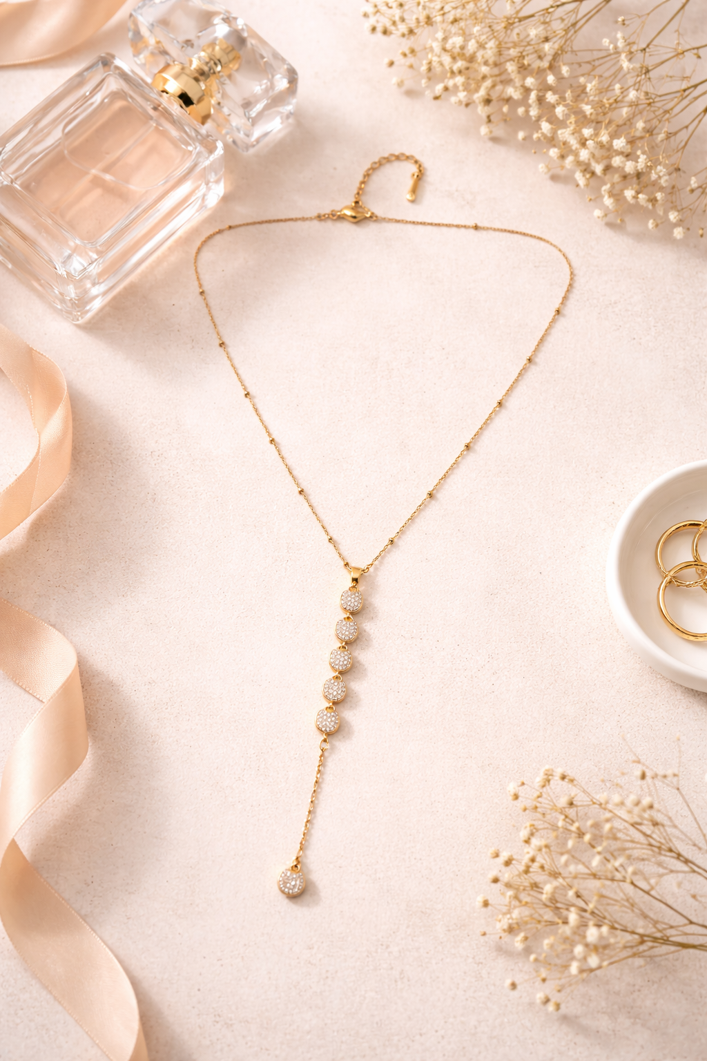 Dazzling Heart Drop Necklace