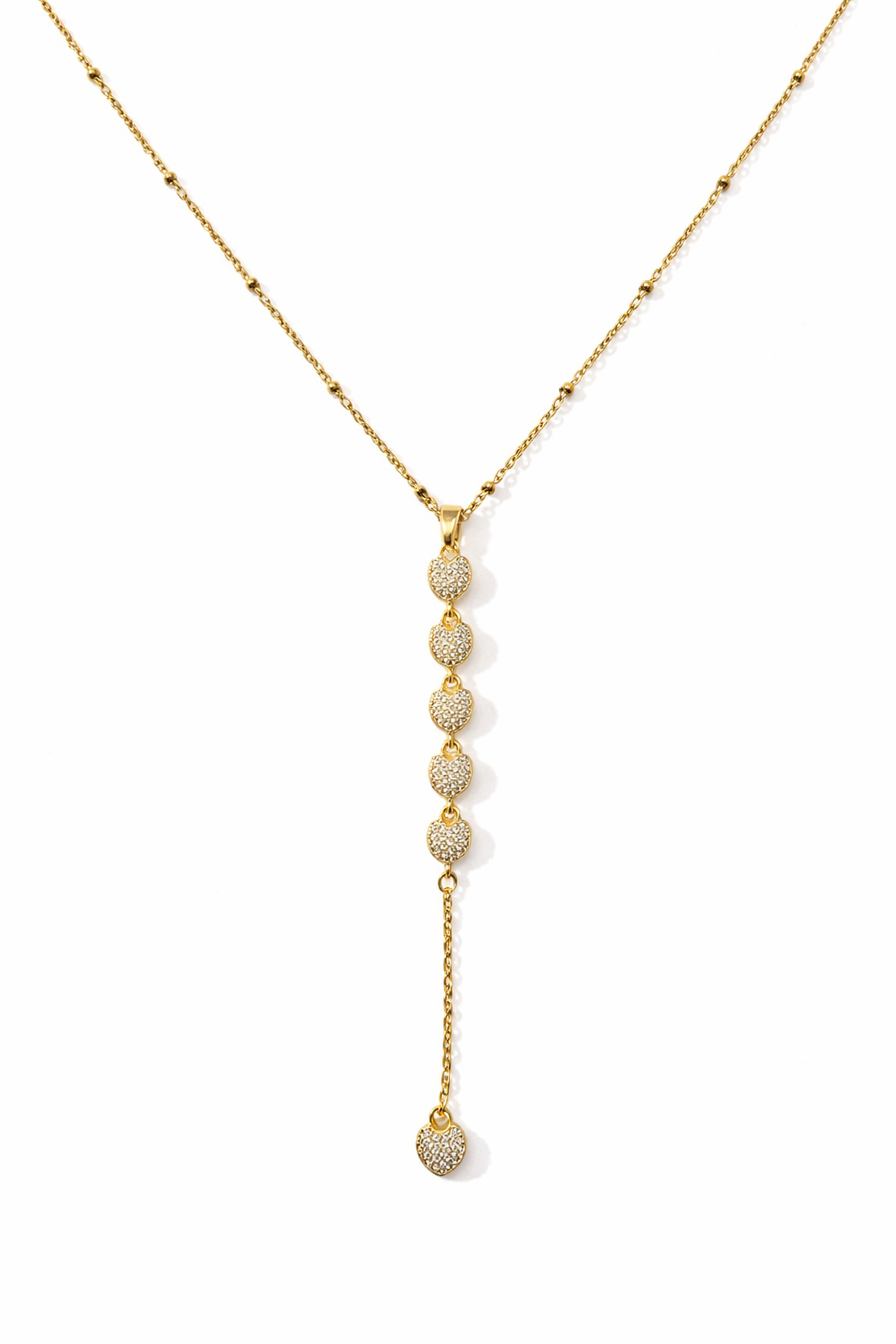 Dazzling Heart Drop Necklace