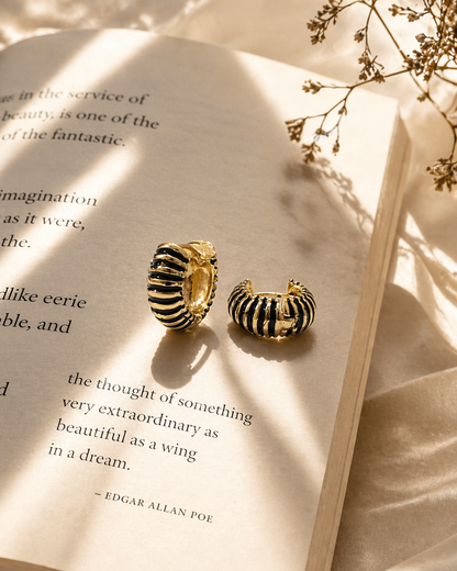 Stripe Hoop Earrings