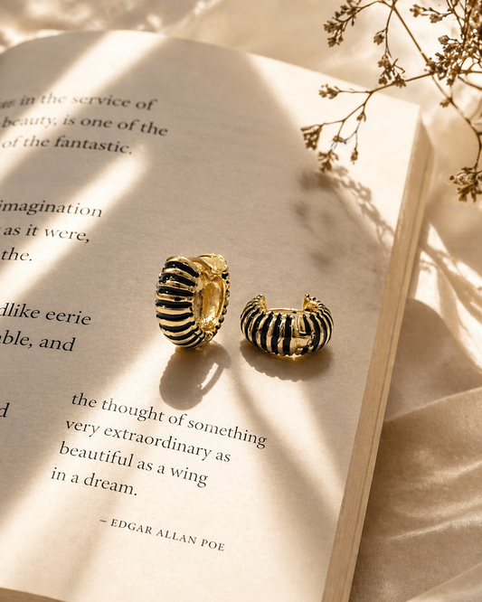 Stripe Hoop Earrings