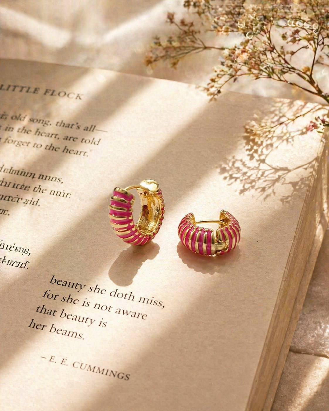 Stripe Hoop Earrings