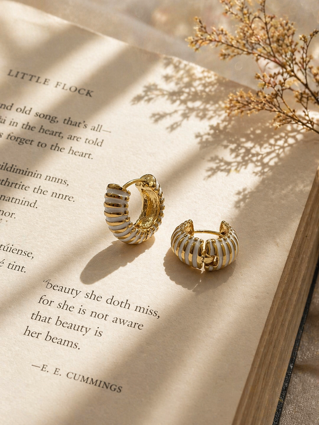 Stripe Hoop Earrings