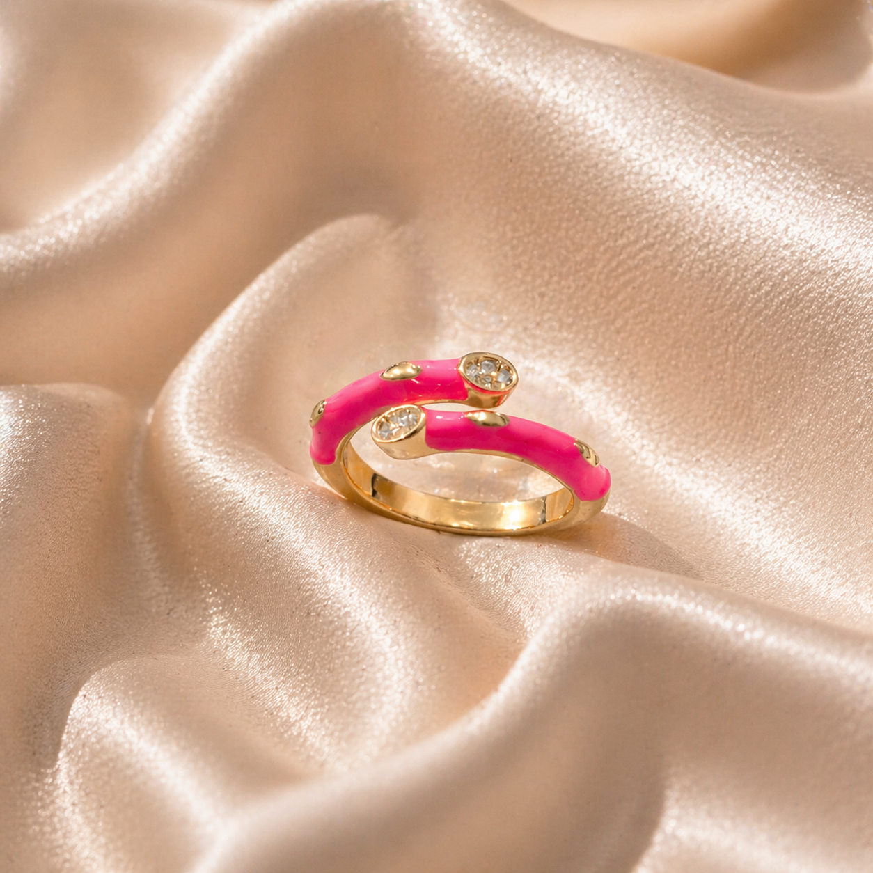 Blush Wrap Adjustable Ring