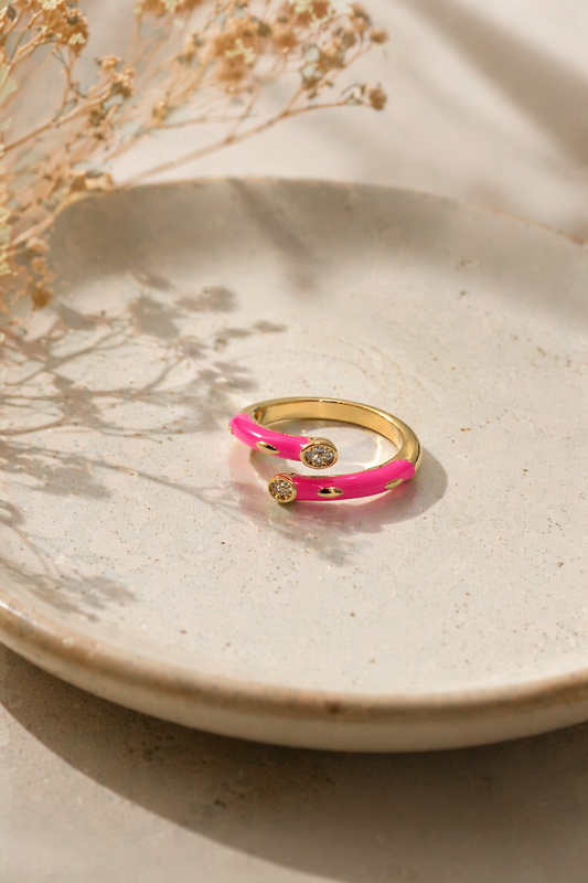 Blush Wrap Adjustable Ring