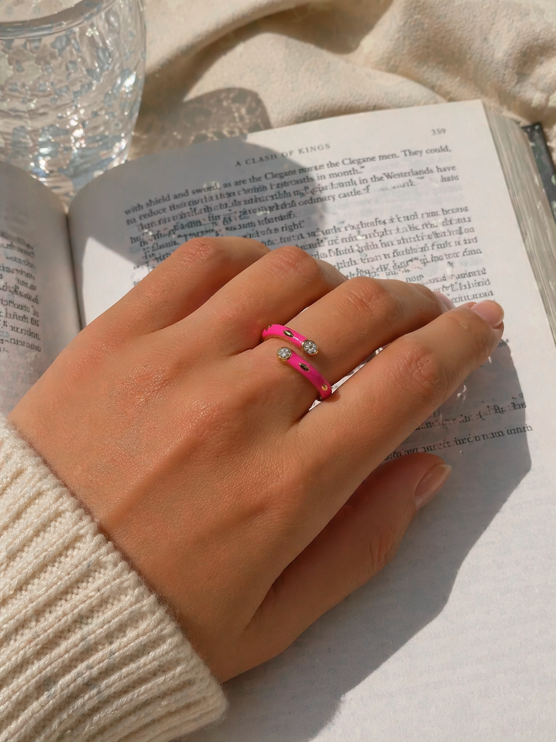 Blush Wrap Adjustable Ring