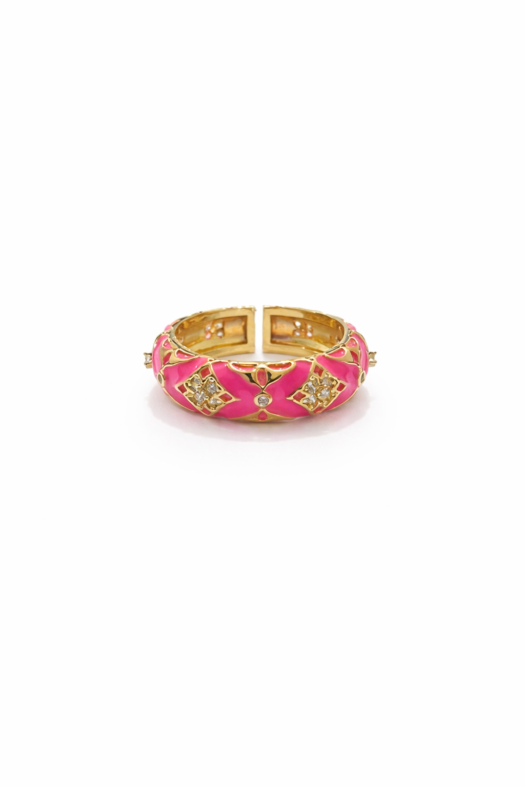 Blush Enamel Statement Ring