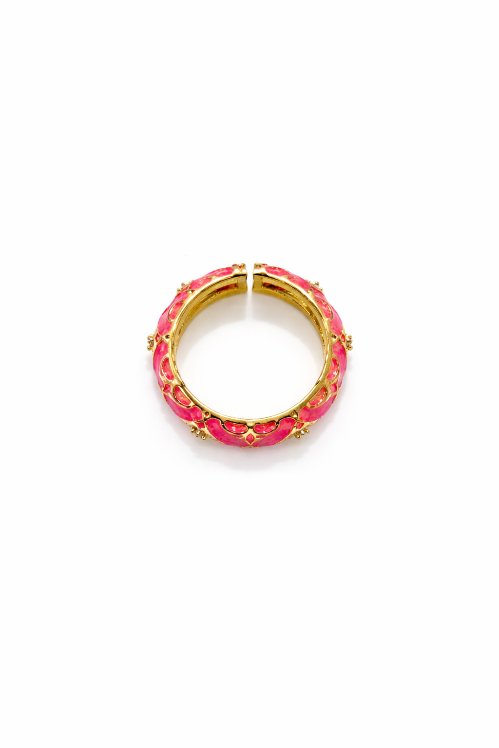 Blush Enamel Statement Ring