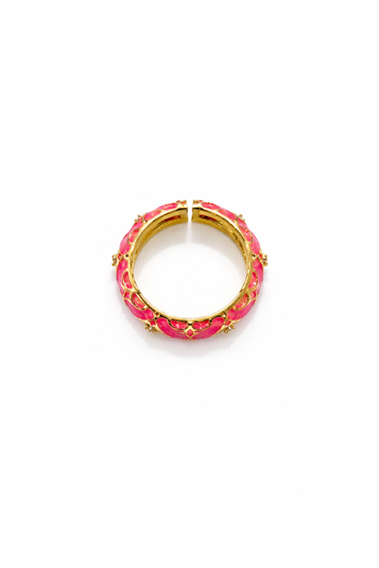 Blush Enamel Statement Ring