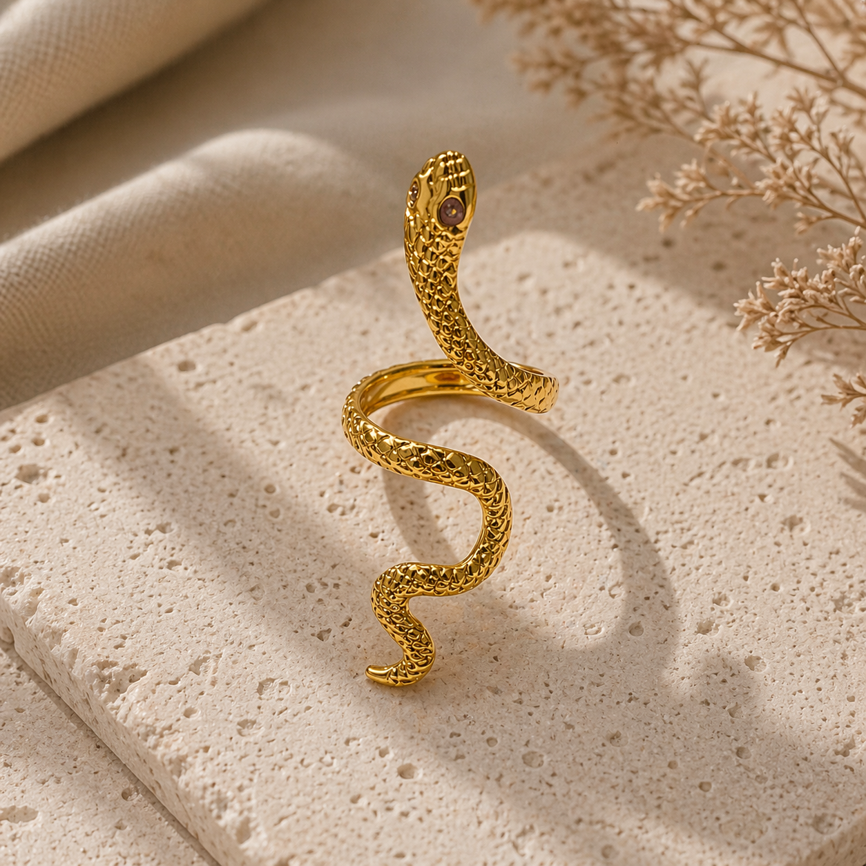 Serpent Wrap Statement Ring