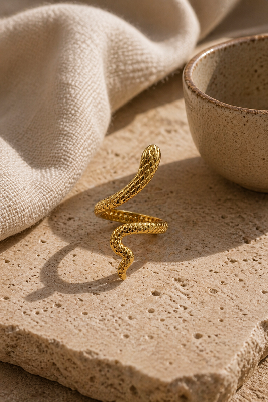 Minimal Serpent Wrap Ring