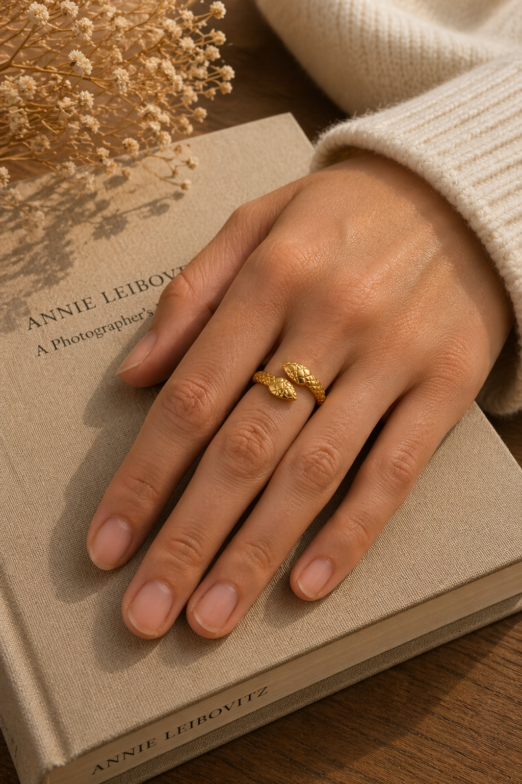 Dual Head Serpent Adjustable Ring
