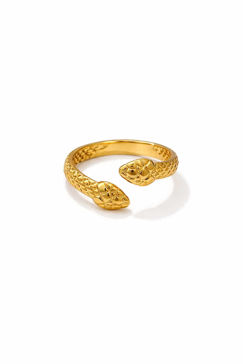 Dual Head Serpent Adjustable Ring