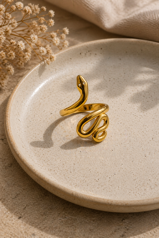 Minimal Snake Wrap Ring