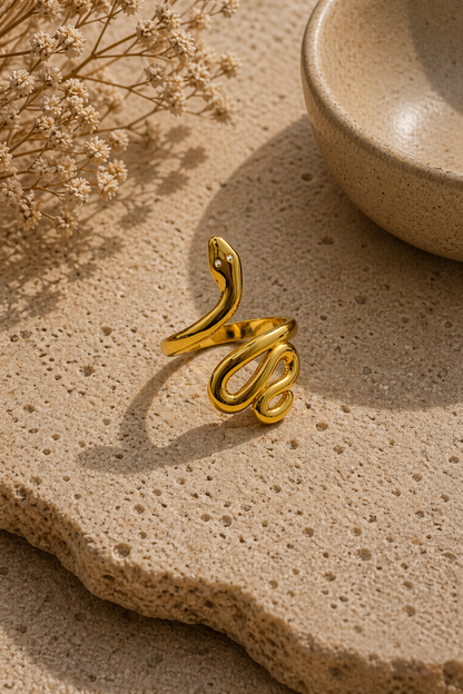 Minimal Snake Wrap Ring