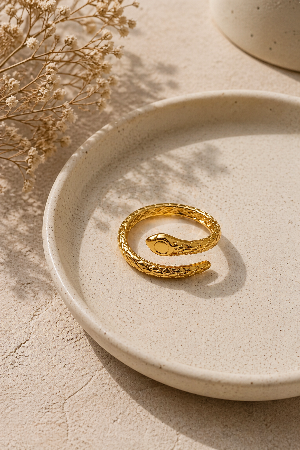 Textured Snake Wrap Ring