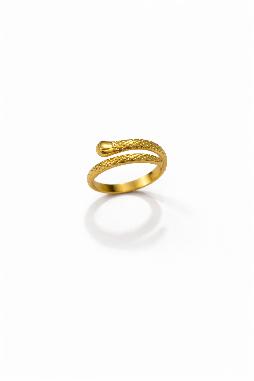Slim Textured Snake Ring
