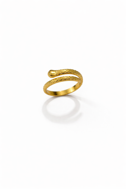 Slim Textured Snake Ring