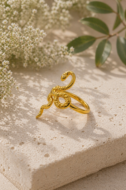 Ornate Serpent Statement Ring
