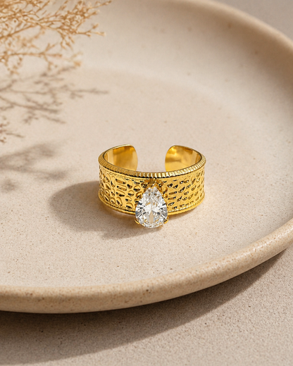 Aurora Teardrop Statement Ring
