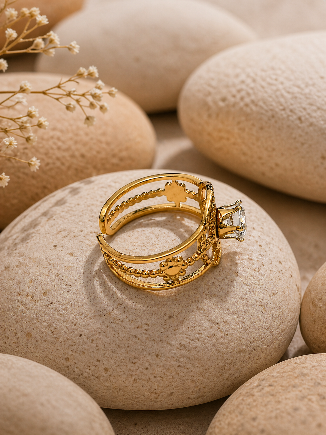 Celestia Halo Crystal Statement Ring