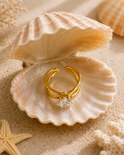 Stella Princess Crystal Crossover Ring