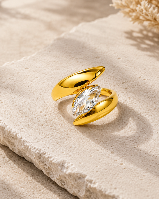 Astra Marquise Crystal Sculpted Ring