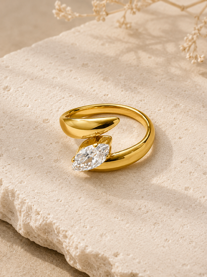 Astra Marquise Crystal Sculpted Ring